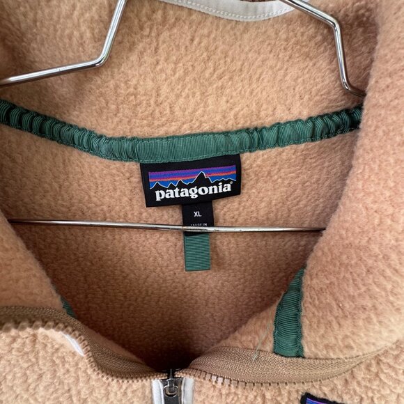 Patagonia Women's Size XL Retro Pile 1/4-Zip Tan Camel Pullover Fleece Jacket - Picture 3 of 10